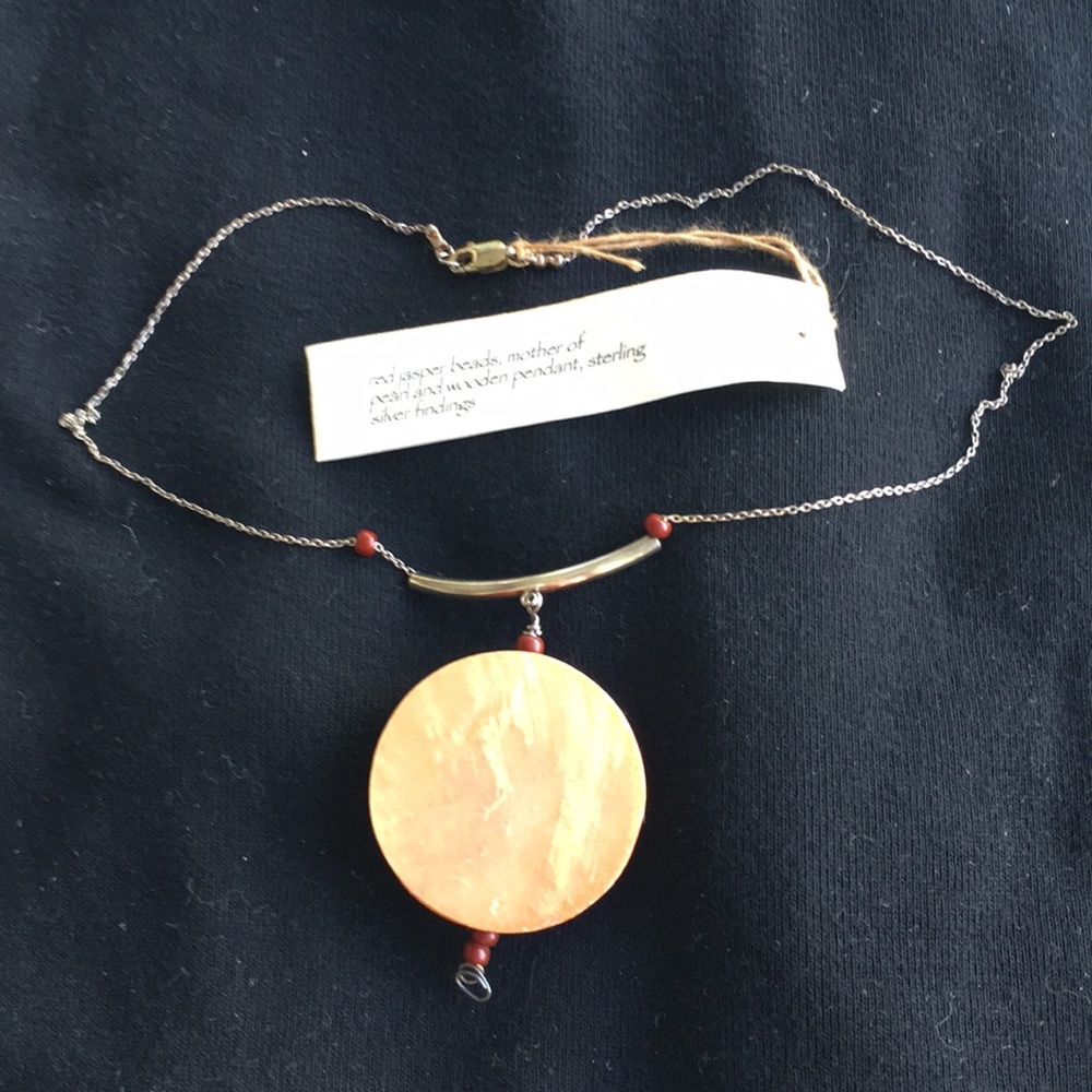 Necklace designed with materials found in nature